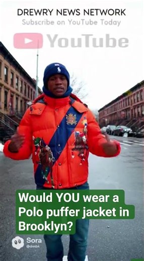 What's it like wearing a Polo Ralph Lauren puffer jacket in Brooklyn? #shorts #BedfordStuyvesant