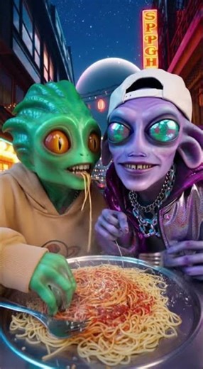 Aliens rap and eat spaghetti!?👽🍝