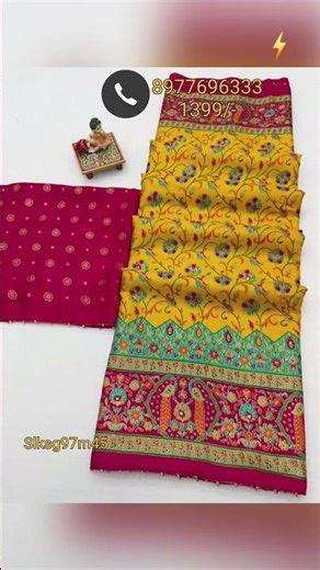 Soft pashmina silk bandhini sarees mirror work#latestsareesonline#slfashions#latestsarees