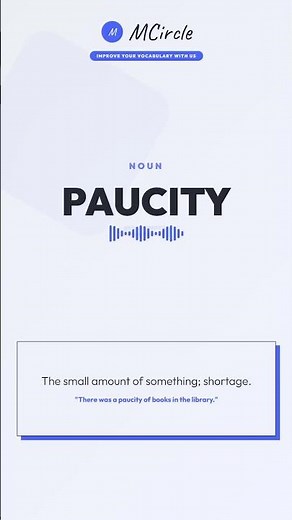Learn English: What is Paucity? | Vocabulary Shorts
