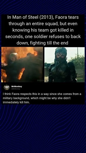 In Man of Steel (2013), one of the soldiers didn't stop fighting until it was over