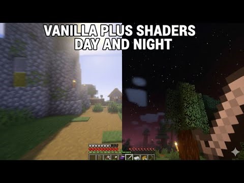 Vanilla Plus Shaders Made Minecraft Look INSANE 🌄🔥 #minecraft #survival #shaders