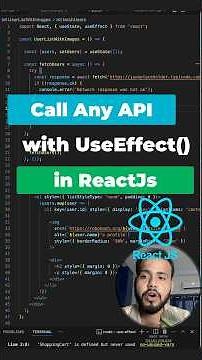 ✅ Call API using useEffect in Reactjs #reactjs #useEffect #api #javascriptdeveloper #coding #nextjs