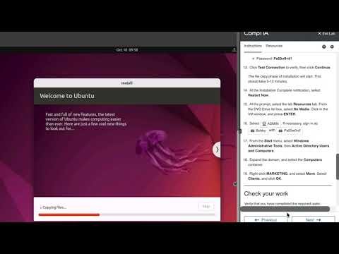 8.4 Challenge Live Lab:Install and Support Linux System | A+ Core 2 | CompTIA