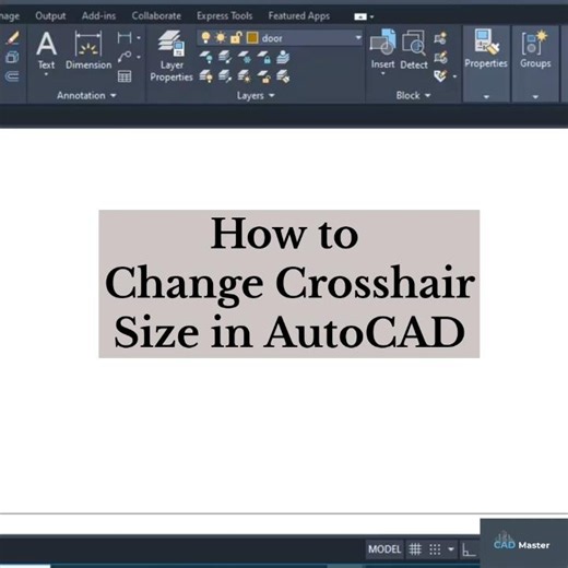 How to Change Crosshair Size in AutoCAD ⚡ #shorts #shortsviral #autocad #cadmaster #shortsfeed
