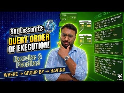 SQL Lesson 12: Order of execution of a Query