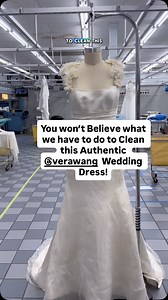 You won’t Believe what we have to do to Clean this Authentic @verawang Wedding Dress! #weddingdress #howto #explain #satisfying #interesting | Yale Cleaners