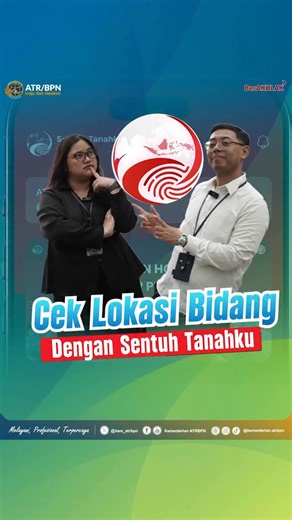 Kementerian ATR/BPN on Instagram: "Halo #SobATRBPN, kamu mau cek lokasi tanah tapi ga mau ribet ke Kantor Pertanahan? Sekarang semuanya ada dalam genggaman tangan, cukup download Aplikasi Sentuh Tanahku, lalu pilih "Cari Bidang". Simak selengkapnya pada video berikut ya, Sob☝🏼 #IndonesiaLengkap #ATRBPNKiniLebihBaik #ATRBPNMajudanModern #MelayaniProfesionalTerpercaya"