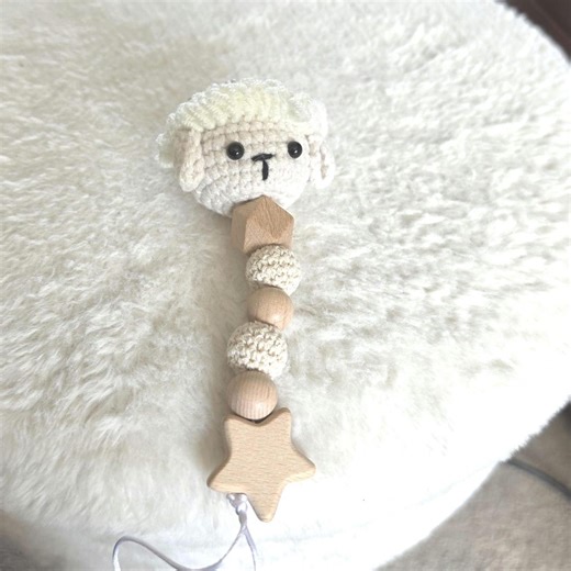 Personalised Crochet Sheep Dummy/ Pacifier Clip - Gift Box - Etsy