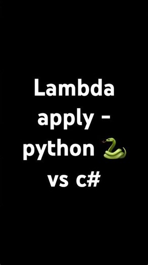 Lambda apply - python vs c#
