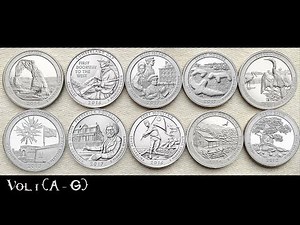 United States Mint's America The Beautiful Quarter Dollar Set / Series Vol. 1 (A - G)