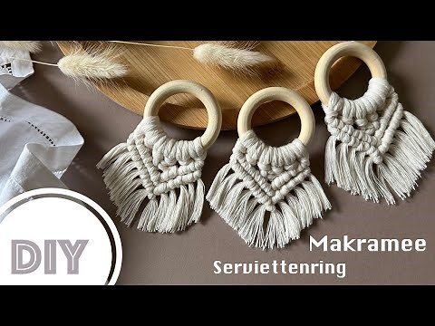 DIY Anleitung Makramee Serviettenringe selber machen Tischdeko Macrame napkin ring Tutorial BinnBonn