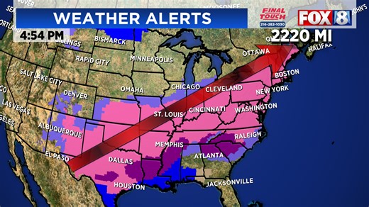 Winter storm warning: When snow will pile up Sunday