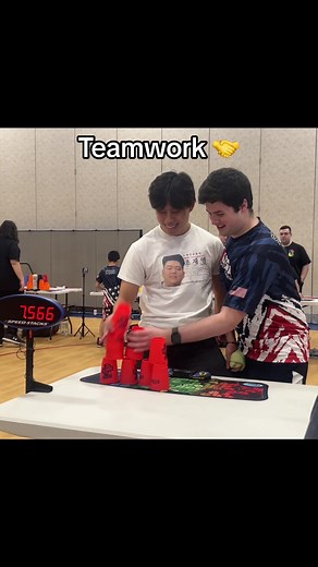 Team events in cup stacking are the best #cupstacking #speedstacking #sportstacking #cup #speed #skill #talent #teamwork #naokisekine