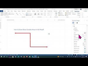 How to Draw Elbow Double Arrow in MS Word