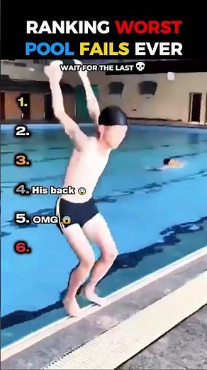 Ranking the Worst Pool Fails Ever 🌊😭 #shorts #hilariousfails