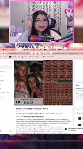 if you wanted to know my sims 4 default eyes & default skin, here they are! ✨ eyes are melancholic reverie eyes by elysiantrait & skin is mocha default skin by sammi-xox #sims4 #thesims #thesims4 #sims4cc #sims4cas #sims4mods