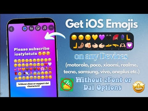 Get iOS Emojis on any Android (Motorola, Poco, Tecno, etc.) without zFont or Support Dai Options