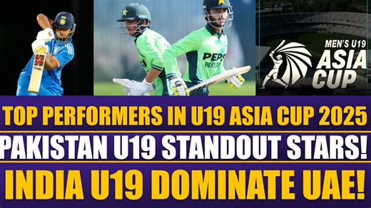 Top Performers in U19 Asia Cup 2025 | Pakistan U19 Standout Stars! | India U19 Dominate UAE! | #U19AsiaCup2025 #Under19AsiaCup #PakistanU19 #IndiaU19 #U19Cricket #AsiaCupU19 #YouthCricket #PakistanCricket #IndiaCricket #CricketHighlights #CricketNews #UAEU19 #VaibhavSuryavanshi #RisingStars #FutureStars #AsianCricket | Sports Roundup