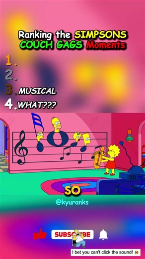 Ranking the Simpsons COUCH GAGS Moments 35 #thesimpsons #couchgags #usa