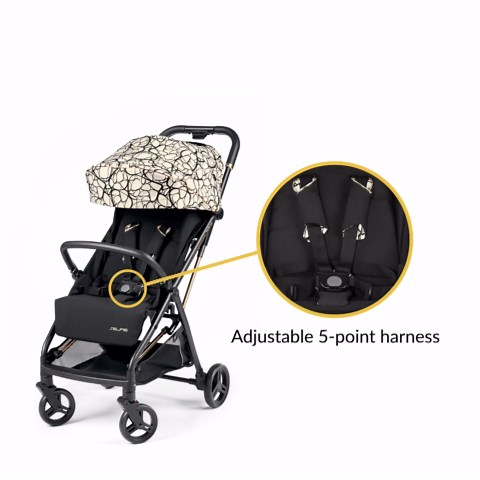 Peg Perego Selfie – Self-Folding, Light Weight, Compact Stroller – Compatible with All Primo Viaggio 4-35 Infant Car Seats - Made in Italy - Jaguars (Black)