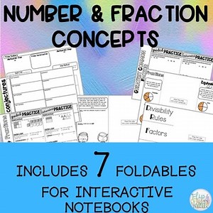 Introduction to Fractions Interactive Notebook Foldables