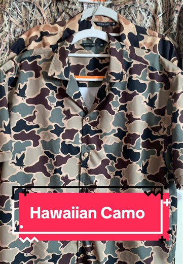 Duck Hunting Hawaiian Camo Shirt for Men