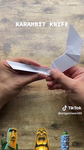 Karambit knife origami #karambit #karambitknife #paperweapon #paperknife #diypapercraft #origamitutorial