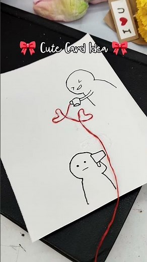 Cute Card Idea 🎀#art #diy #gift #drawing #cardmaking #cards #shorts #trending #cute #youtubeshorts