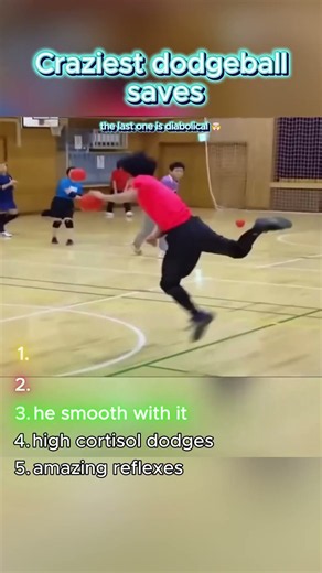 Acrobatic Saves That Break Physics #dodgeball #skills #shorts