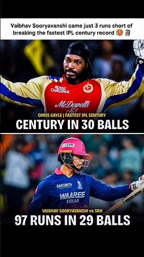 Vaibhav Sooryavanshi came just 3 runs short of breaking the fastest IPL century record 🥵🗿 ||#ipl2026