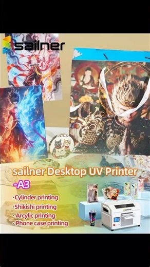 2.5D UV Printing! Sailner Desktop UV Printer A3 for Small Business