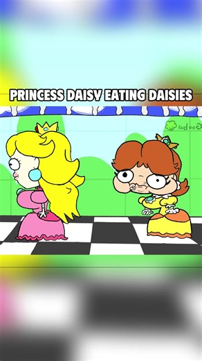 Princess Daisy eating daisies #usa #foryou #animation #cartoon #memecut #funnyvideos #fyp