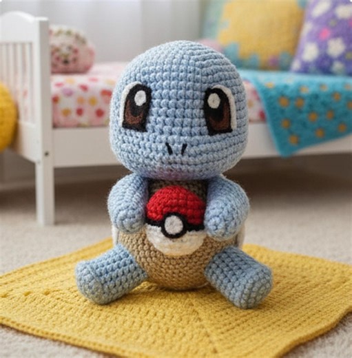 Squirtle Crochet Pattern - DIY | Pokemon Art - Etsy