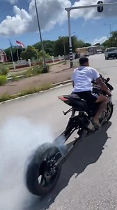 A fully-stretched BMW S1000RR... Every trip to the shops turns into a drift-fest. 😂 Found this online - DM if it's you! | Visordown