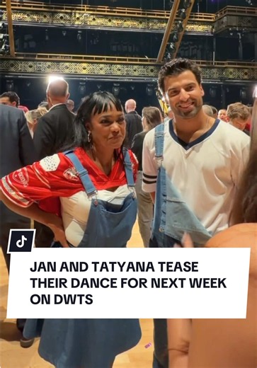 Tatyana and Jan tease their dance for next week on DWTS #dancingwiththestars #dwts #janravnik #tatyanaali