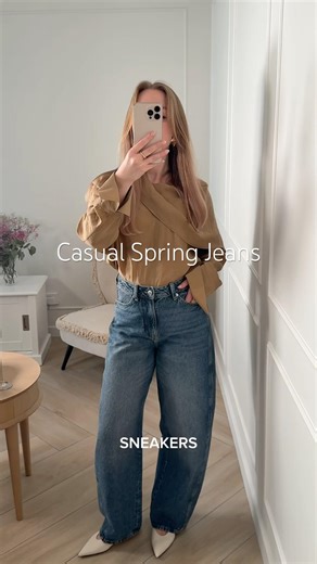 Everyday denim to wear in heavy rotation this spring 🫶🏻 ‪@hennesandmauritz‬ #springjeans