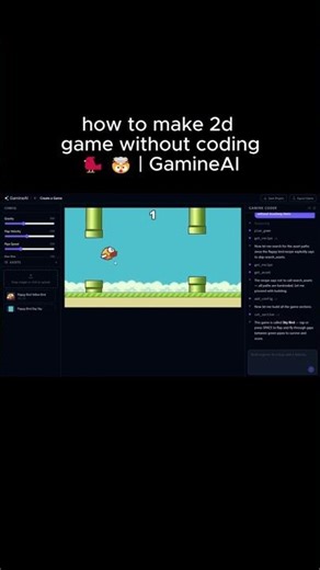 how to make 2d game without coding 🐦🤯 | GamineAI