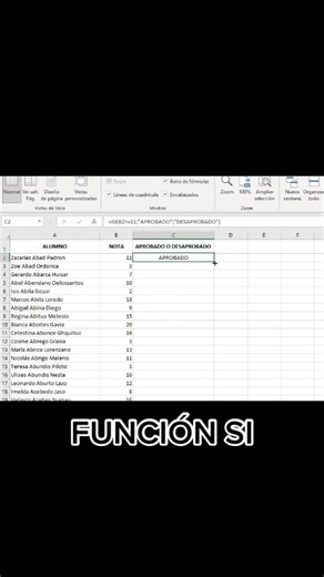 La función SI es una de las funciones más populares de Excel y le permite realizar comparaciones lógicas entre un valor y un resultado. #excel #Fyd #aprende