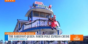 Come aboard the Barefoot Queen Riverboat’s North Pole Express Cruise