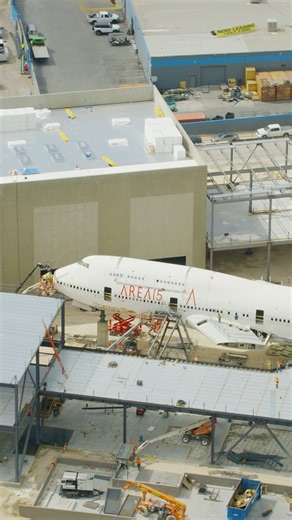 10K views · 97 reactions | AREA15's latest addition includes a decommissioned Boeing 747 fuselage from Burning Man! This exciting new immersive experience is set to open later this year! ✈️ #AREA15 #LasVegas #Vegas | Maverick Helicopters | Facebook