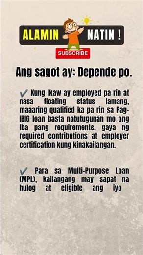 Pwede bang mag-loan sa Pag-IBIG kahit floating status ka?