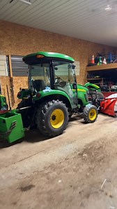 Firing up the John Deere 3720 to do a full route of plowing today 1/16/25. Follow for more! We are so close to 1000 followers in only about a month! | Little Green Tractor Company