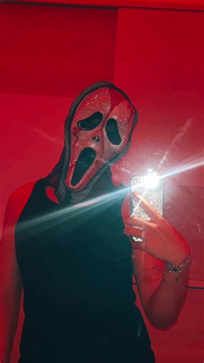 Customizing Ghost Face Mask for Halloween Look