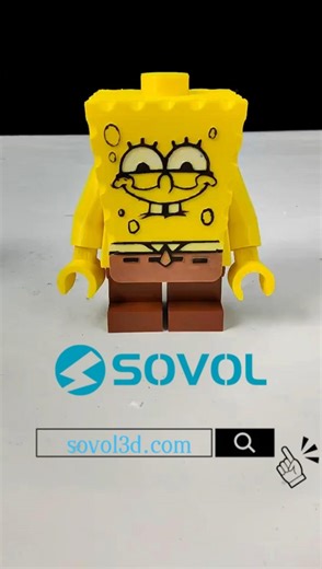 3D Printed SpongeBob Cheeks LEGO Minifigure #3dprinting