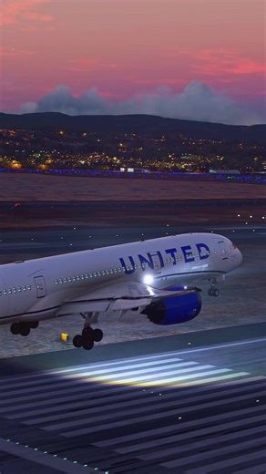 Wing surfaces doing work 💪✈️ Boeing 787 landing at San Francisco. Captured from Microsoft Flight Simulator 2020. #msfs #aviationdaily #flightsimulator #boeing787