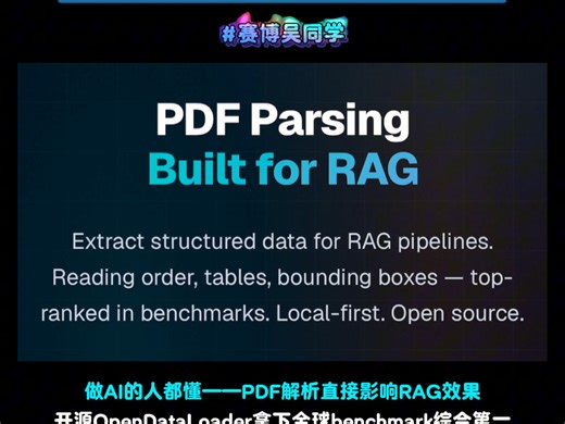 OpenDataLoader PDF：全球第一的 PDF 解析引擎，无障碍化 AI 数据提取双突破，支持 Markdown、JSON、HTML 等多种格式输出