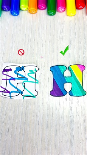 Letter H – Wrong vs Rainbow 🌈❌