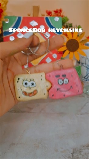 SpongeBob keychain! #shortvideo #diy #shortsfeed #shorts #youtubeshorts #shorts