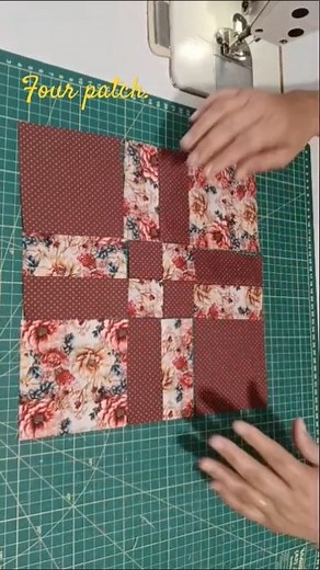 Bloco four patch Patchwork #diy #sewing